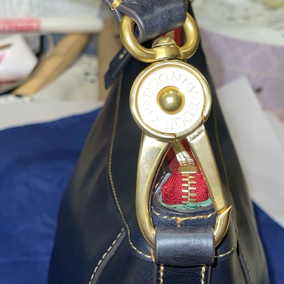 DOONEY & BOURKE Florentine Vacchetta leather, Black, Sholder, Hobo, With Duster - Picture 7 of 14